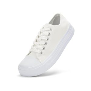 Classic Low-Top Canvas Shoes - White