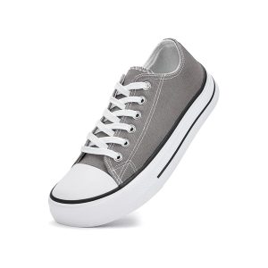 Classic Low-Top Canvas Shoes - Grey