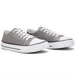 Classic Low-Top Canvas Shoes - Grey