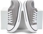 Classic Low-Top Canvas Shoes - Grey