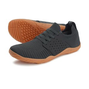 High-Performance Running Shoes - Gray and Orange